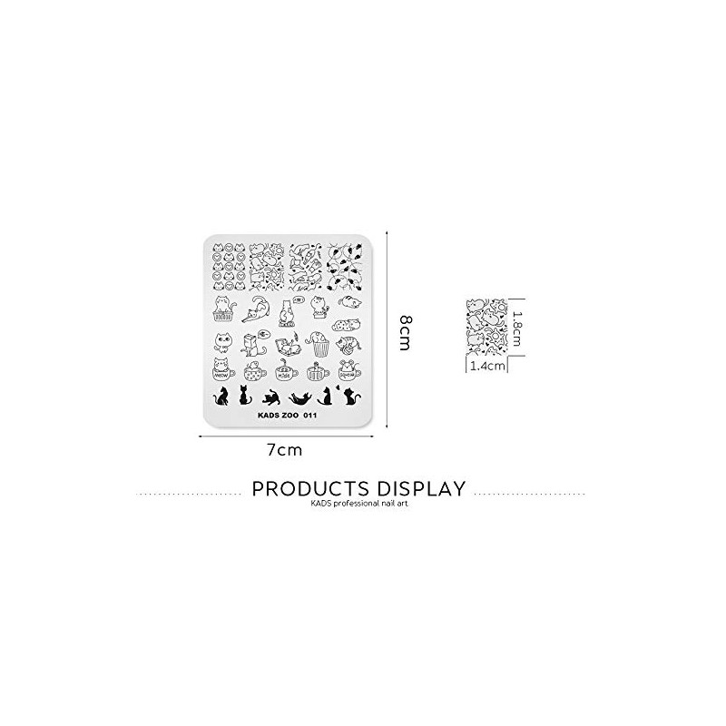 Alexnailart Nail Stamping Plate Creative Cartoon Animal Theme Image Design