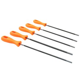 HARSKIYER 3 Pcs Chainsaw Chain Sharpening File Set, Round Sharpener File Rod, Steel Chainsaw Sharpening File Saw File Chain Sharpener Tool with Plastic Handle for Chainsaw (5/32, 3/16, 7/32 Inch)