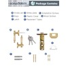 SORWDUERM 2 Pack Antique Door Lever with Lock and Key