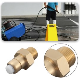 Create idea 1Pc 3/8inch NPT Thermal Relief Valve 140° F 8 GPM Brass Valve for Pressure Washer Pump Gold