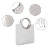 KISSCHIC Women's Handbag Rhinestone Evening Bags Wedding Clutches Purses (Silver)