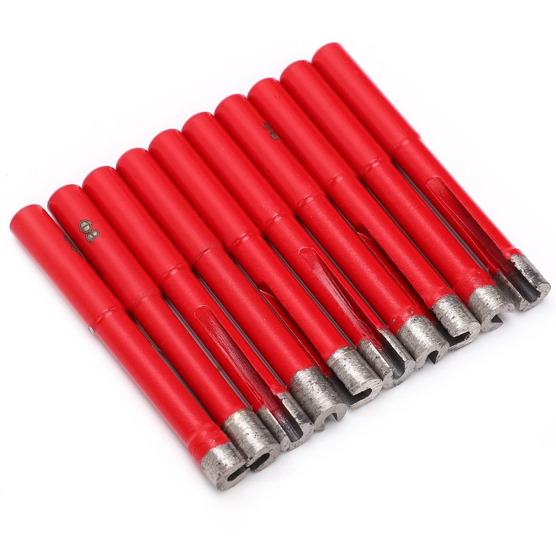 10Pcs Diamond Drill Bit Flat Tooth Ceramic Tile Marble Hole