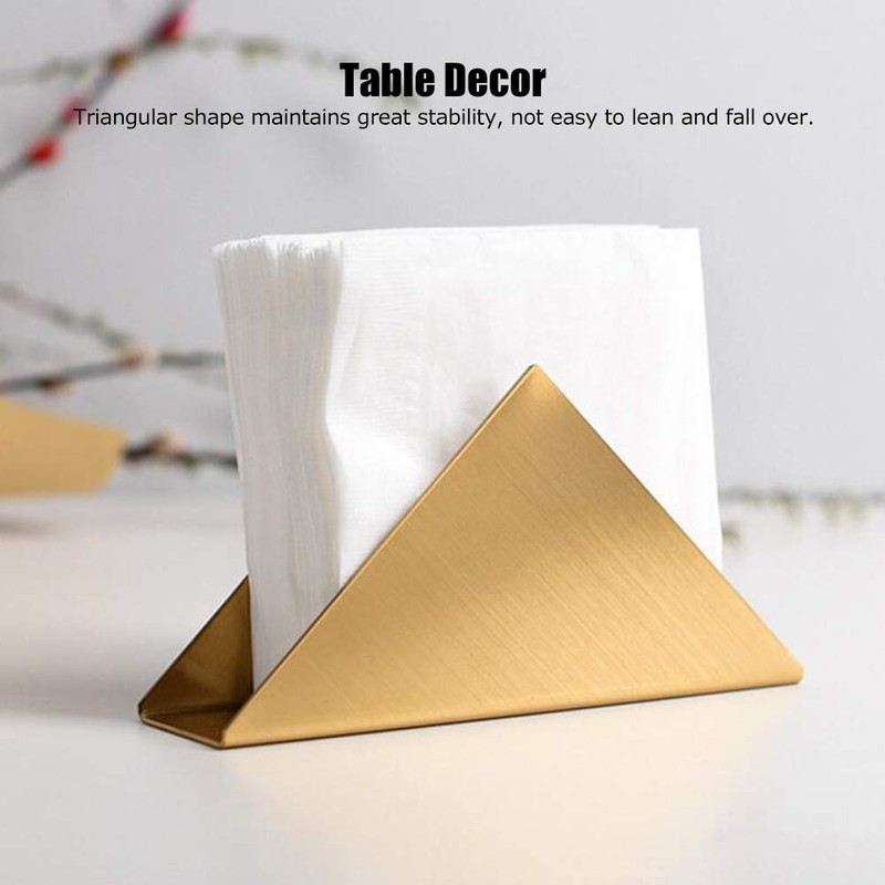 Garosa Servilletero de Contemporáneo Servilletero triangular clásico de acero inoxidable