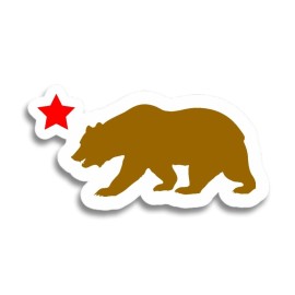 Own The Avenue California Bear And Star Printed JDM Racing Drifting Decal Sticker 6" #DigiPrint