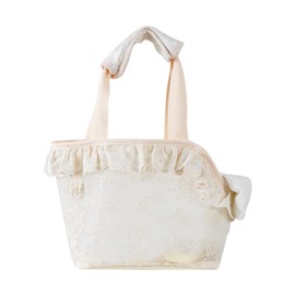 ONECUTE Small Lace Dog Carrier Bag for Dogs Cats Rabbits Beige (33*17*27cm)