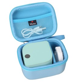 Mchoi Hard Case Suitable for Phomemo P12/P12 Pro Label Maker & Label Tapes, Waterproof Shockproof Printer Handheld Labeler Protective Case (Blue)