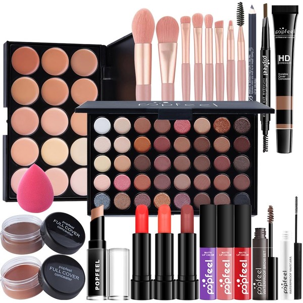 kit maquillaje profesional para mujer ,Kit Cosmético Completo Todo enUno,