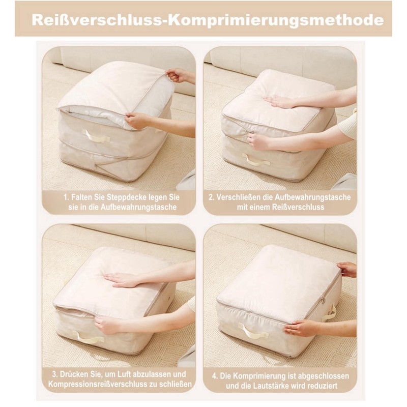 Arsey Large Self-Compressing Storage Bag for Duvets, Ultra Space-Saving, Self-Compressing