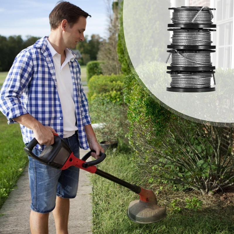 Konesky Pack of 4 grass trimmer spools, diameter 1.65 mm,