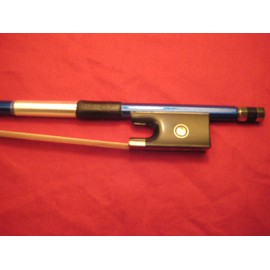 Carbon Fiber 4/4 Violin Bow, Blue, Ebony Frog