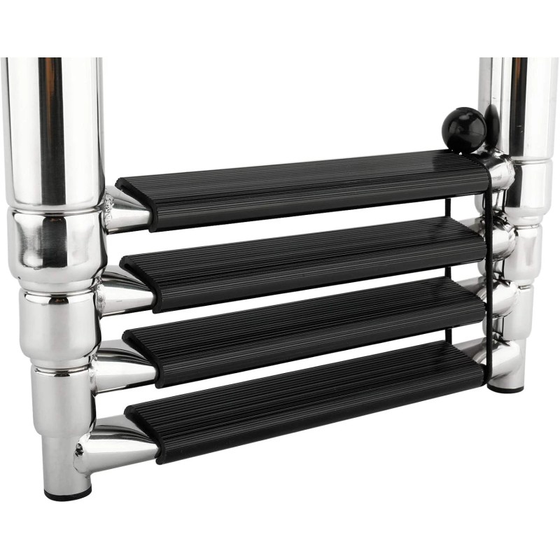Amarine Made Boat Ladder 4 Step Stainless Steel Telescoping Ladder