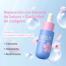 Kit Cuidado Facial Sakura: Limpiador, Tónico, Sérum, Crema de Ojos, Crema Facial y Cepillo, Caja de Regalo para Mujer, Hidratación Profunda, Humecta, Reafirma y Mejora Textura