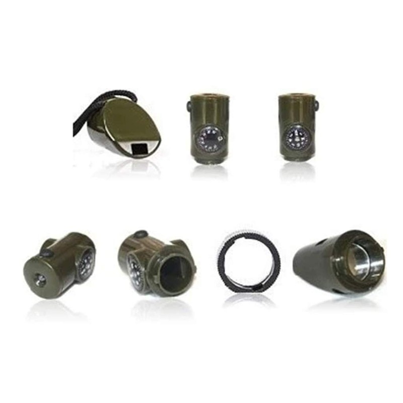 Thermomet 1 Compass Whistle LED Kit Survival Tools Emergency Light