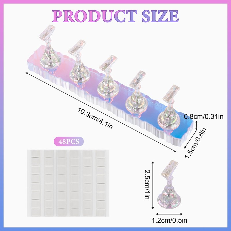 Difenni Nail Stand Acrylic Aurora Nail Display Stand Magnetic Nail