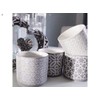 EEMKAY New Beautiful Jumbo Geo Embossed 4pk Stacking Ceramic Coffee