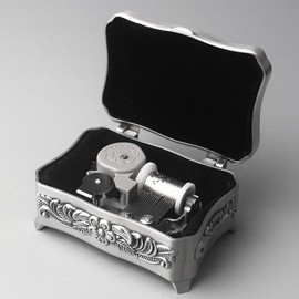 Sinzyo Embossed Zinc Alloy Music Box Metal Movement Music Box Christmas Birthday Valentine's Day (Metal Embossed Type A, Tune; You Are My Sunshine)