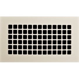 Decorative Vent Cover for a 8" X 4" Opening. Resin Paint Grade Grille Can Be Used As Return, Supply, Foundation Vent, Register. Square Design 10x6 Overall Size
