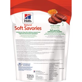 Hill's Hill's Natural Soft Savories, All Life Stages, Great Taste, Dog Treats, Beef & Cheddar, 8 oz Bag