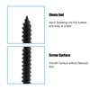 STARVAST 100pcs Phillips Modified Truss Head Wood Screws, Black Stainless