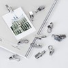 LIHAO 24 Pcs Stainless Steel Strong Curtain Clips Curtain Hooks
