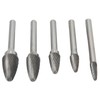 5pcs Carbide Burrs Single Cut Rotary File with 6mm/0.24in Shank