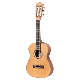 Ortega Guitars 6 String Family Series 1/4 Size Left-Handed Nylon Classical Guitar w/Bag, Cedar Top-Natural-Satin, (R122-1/4-L)