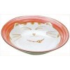JapanBargain Smiling Pink Cat Porcelain Shallow Bowl 8-1/2in S-2479