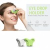 Guía Universal Gotas Oftálmicas Soporte Silicona Reutilizable Frascos Verde Blanco