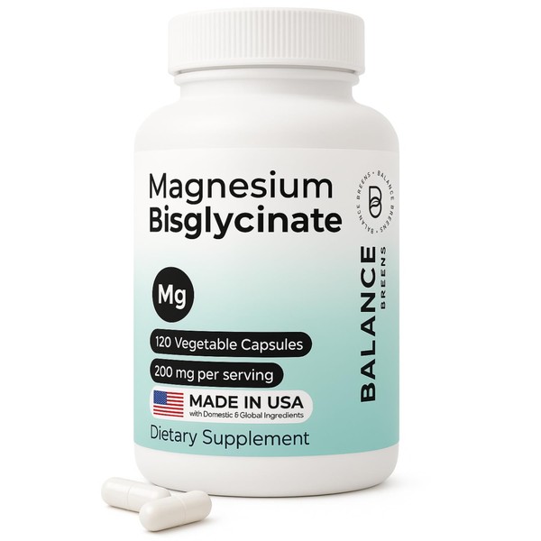 Magnesium Bisglycinate 200mg - High Absorption Chelated Magnesium Supplement -