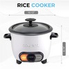 Courant Rice Cooker 8-Cup (Cooked), Removable Non-Stick Bowl, One Touch