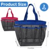 2 Stück Duschtasche Camping, Haundry Mesh Dusche Caddy Tote mit