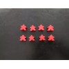 Carcassonne piece set - 8 Meeples - Red