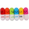 SPHTOEO 6pcs Smiling Face Vitamin Pill Shape Ballpoint Pen Cute