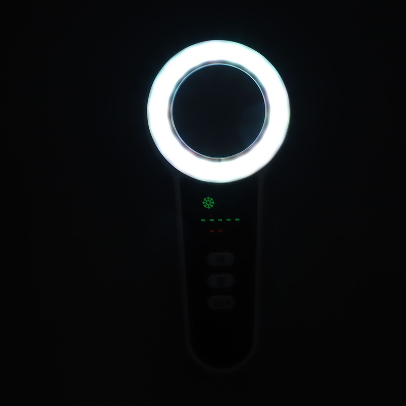 Hot Cold Facial Massager LED Light Heating Cooling Vibration Adjustable