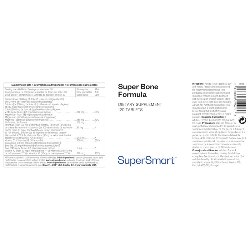 Super Bone Formula - Contributes to Healthy Bones - Supports