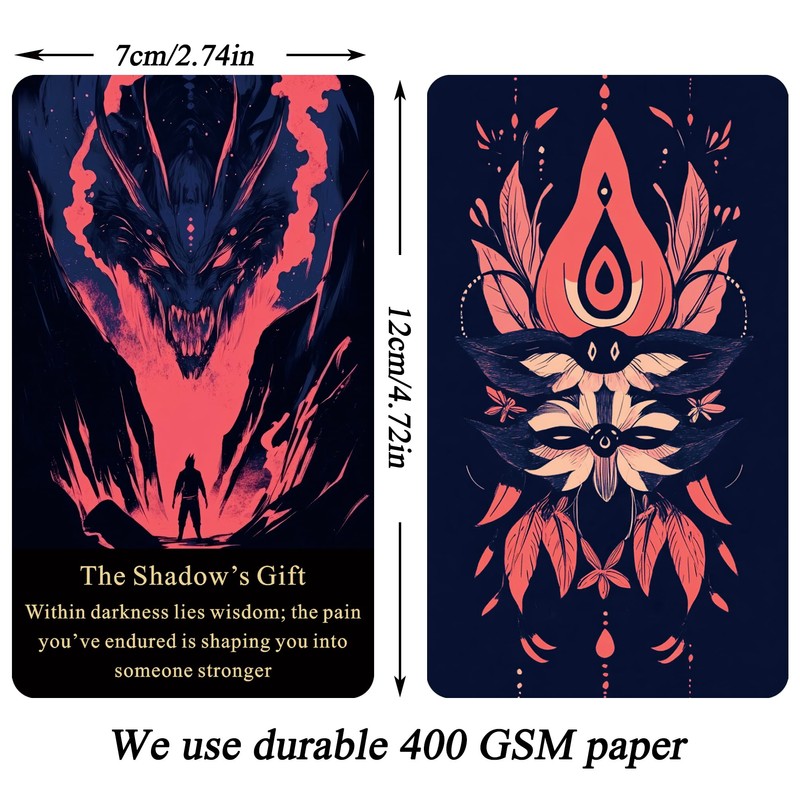 Qymagicz Embracing The Shadow Oracle Deck, Emotional Healing Oracle Cards