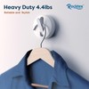 Rocktex 4 PCS Foldable Adhesive Wall Hooks - 4.4 lbs