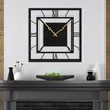 SIGNLEADER Metal Wall Clock Decor Wall Art Silent Battery Operated,