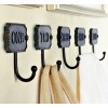 Home Decorators Collection 5 Numbered Black Cast Iron Look Coat