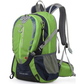 INOXTO Mochila pequeña de senderismo con bolsa de agua de 2 L y cubierta impermeable para la lluvia, mochila de hidratación de 25 L, mochila de senderismo, mochila de camping para viajes, ciclismo, senderismo, camping al aire libre, para hombres y mujere