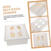 Operitacx Office Desk Storage Box Self Stick under Desk Drawer