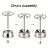 Stainless Steel Toothbrush Holder, Makeup Brush Organizer with 4 Slots,