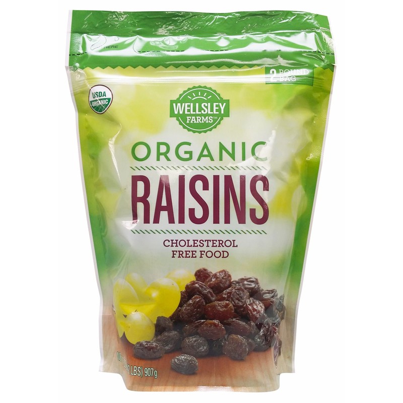 Wellsley Farms Organic Raisins, 2 Lbs.,, 32 Oz ()