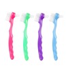 EvaGO 4 Pcs Denture Cleaning Brush with Multi-Layered Bristles and