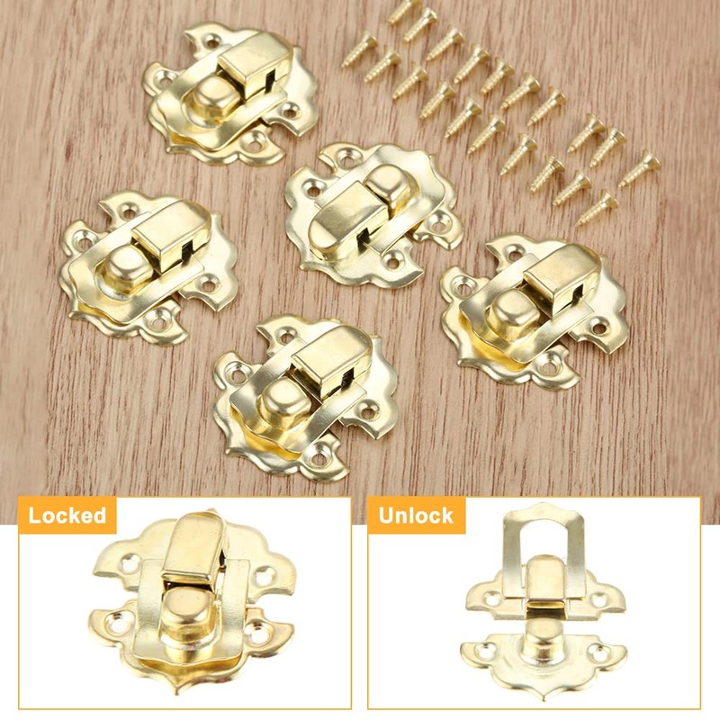 10 x Vintage Box Latch Hasp 30 x 30mm Jewelry
