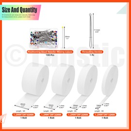 Tanstic Elastic Spool Elastic Band High Elasticity Elastic Spool for Sewing DIY Projects (White)