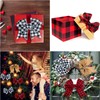 Wooden Ribbon Bow Maker with 3 Rolls Wired Burlap Craft