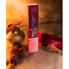 Divine Soul Incense Sticks – Palo Santo + Rose – 3 Pack Set with JRose Incense Burner – Floral & Earthy for Love, Harmony & Relaxation