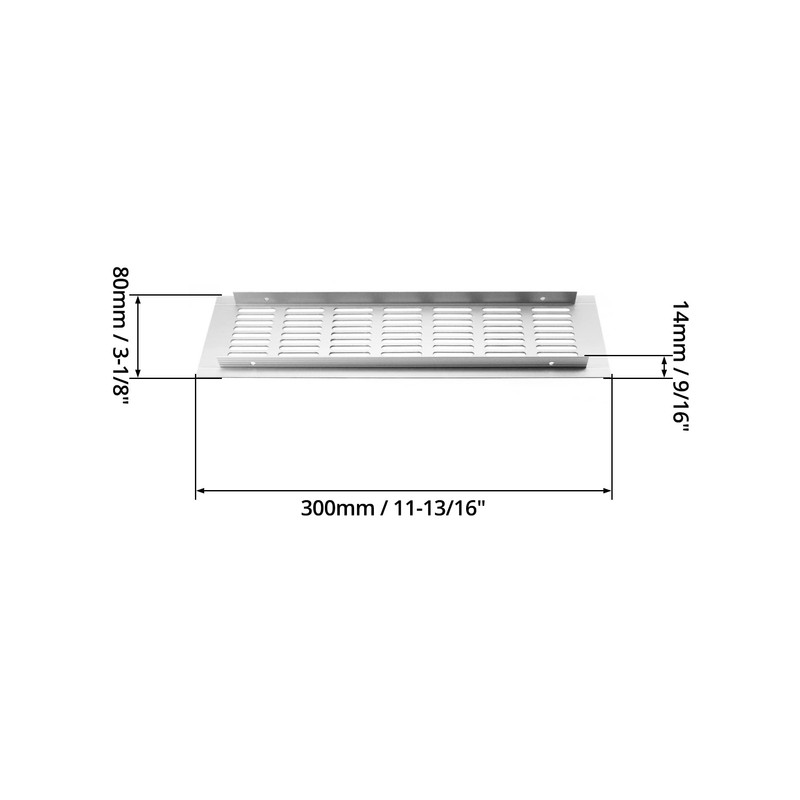 QWORK® 2 pieces high-quality aluminium ventilation grille, door ventilation grille,
