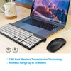 HXMJ-Wireless Large Print Keyboard and Mouse Set with USB Receiver|
